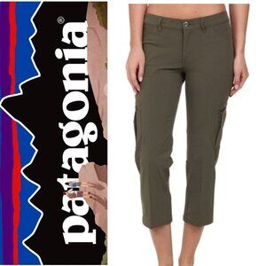 Patagonia Green Tribune Capri Pants Hiking Outdoor Crop Pants Size 4